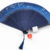 Handfächer Ai Kagetsu, Indigo-Blau -Japanisches Geschirr Geschäft handfaecher ai kagetsu indigo blau