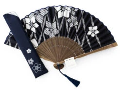 Handfächer Aihitoe Kon, Blau 19 Handfächer Aihitoe Kon, Blau -Japanisches Geschirr Geschäft handfaecher aihitoe kon blau 1