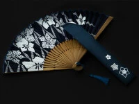 Handfächer Aihitoe Kon, Blau 10 Handfächer Aihitoe Kon, Blau – Bild 8