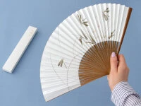 Handfächer Tsubame, Weiß 10 Handfächer Tsubame, Weiß – Bild 8