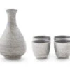 Sake Set Silber, 1 Karaffe, 4 Becher 2 Sake Set Silber, 1 Karaffe, 4 Becher -Japanisches Geschirr Geschäft sake set silber 1 karaffe 4 becher