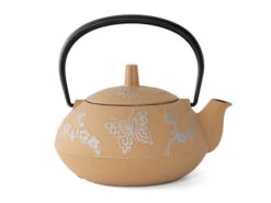 Teekanne Gusseisen CHOCHO, Beige, 0,6 L -Japanisches Geschirr Geschäft teekanne gusseisen chocho beige 0 6 l 1