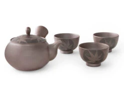 Teeservice Kuro Momiji, Banko Yaki, 4-teilig -Japanisches Geschirr Geschäft teeservice kuro momiji banko yaki 4 teilig 1