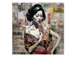 Wandbild Nihon No Pop Art #3, Farbig 1:1 -Japanisches Geschirr Geschäft wandbild nihon no poppu ato 3 farbig 1 1 17 1